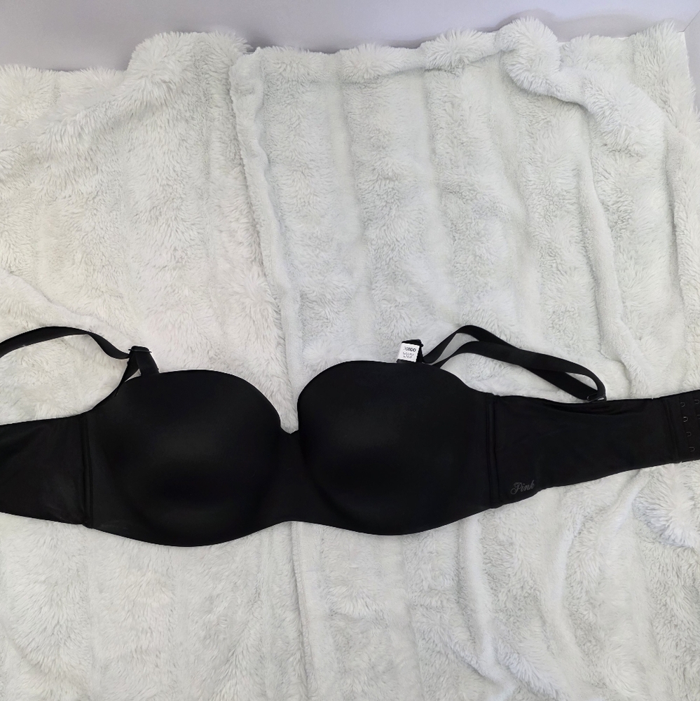 PINK Victoria's Secret Black Bra Removeable Straps